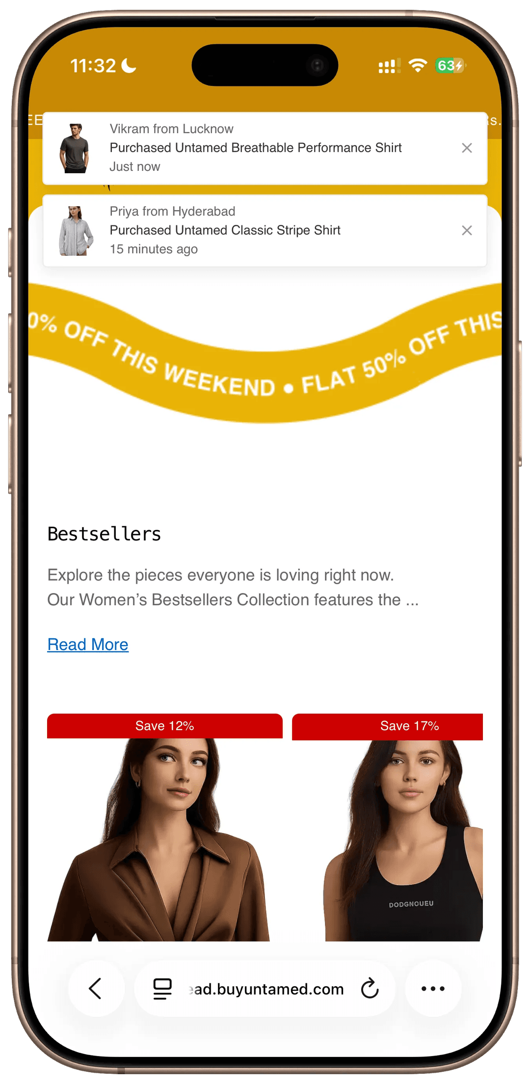 FOMO Purchase Popups