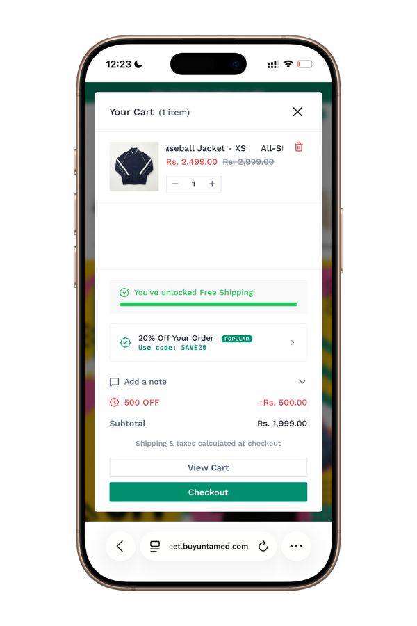 Cart Drawer With Upsells