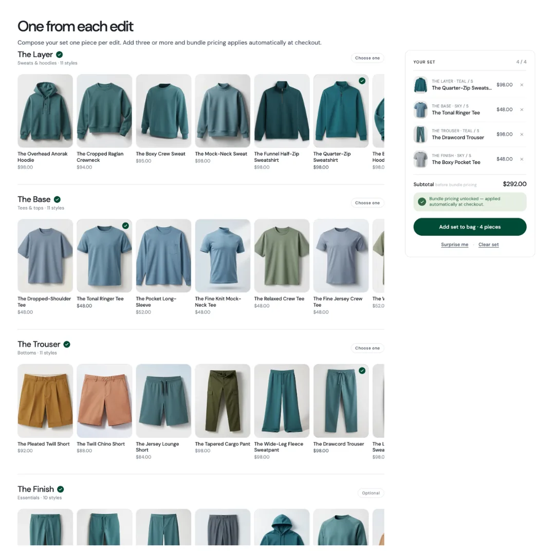 Boost AOV — Let Visitors Build Their Own Set in the Untamed Shopify theme